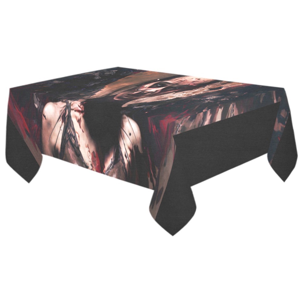 Angel of death Cotton Linen Tablecloth 60"x 104"