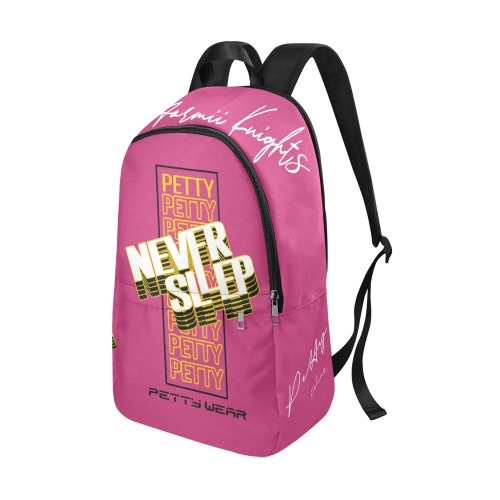 Never Sleep Pink Backpack Fabric Backpack for Adult (Model 1659)
