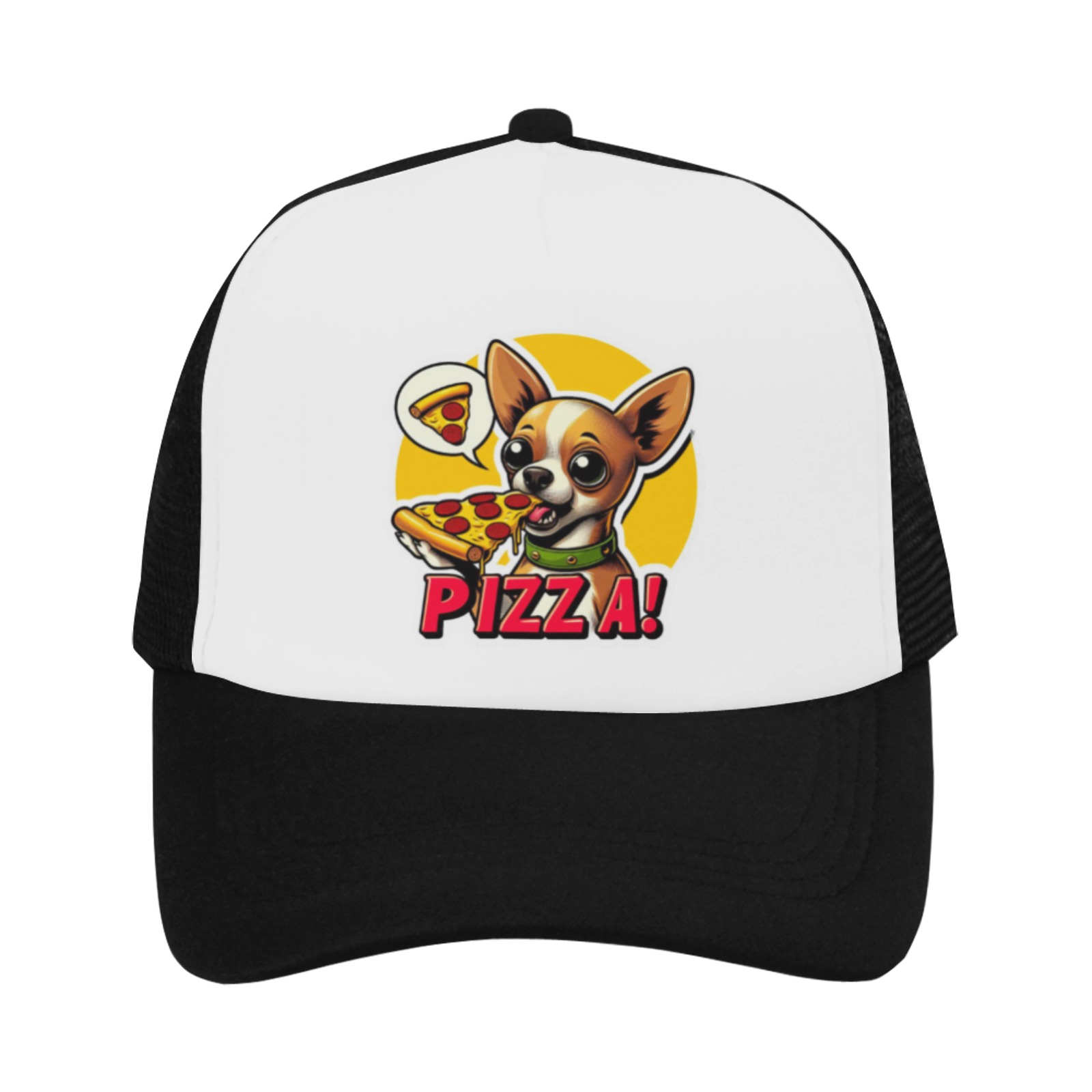 CHIHUAHUA EATING PIZZA 11 Trucker Hat