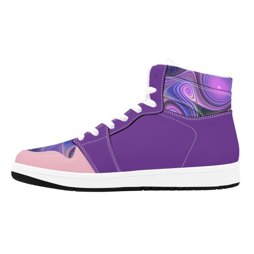 Purple Men's High Top Sneakers (Model 20042)