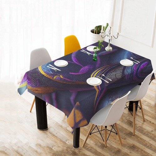 violet heart Cotton Linen Tablecloth 60"x 84"
