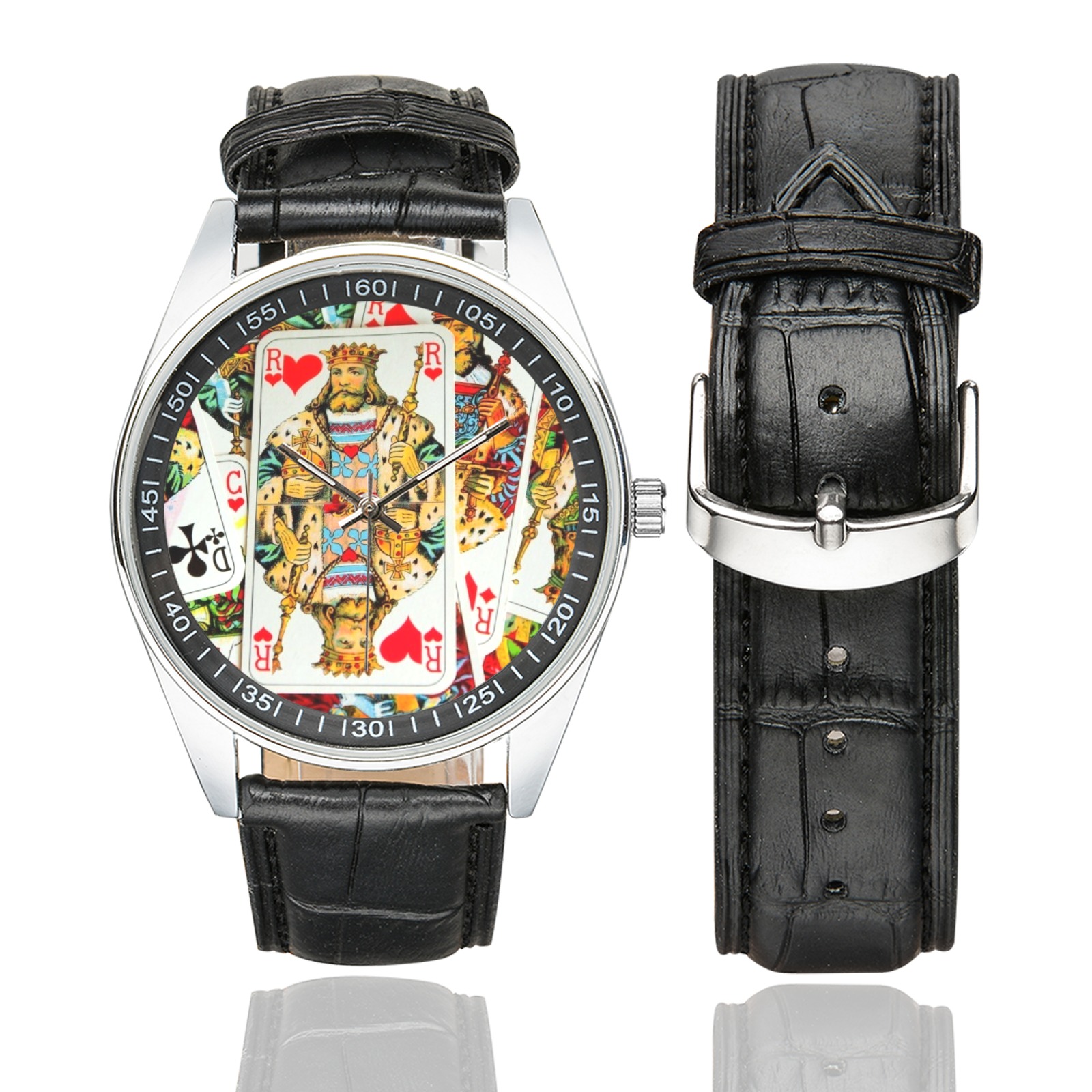 KINGS Men's Casual Leather Strap Watch(Model 211)
