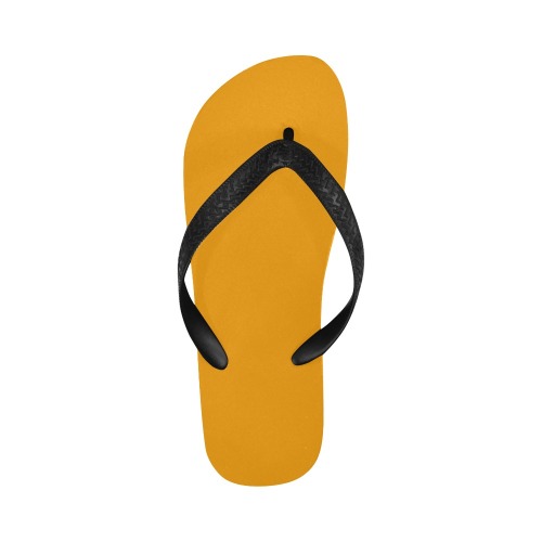 pumpkin orange Flip Flops for Men/Women (Model 040)