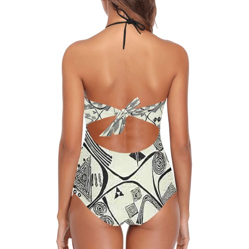 Akwete Inspired Lace Band Embossing Swimsuit (Model S15) Lace Band Embossing Swimsuit (Model S15)