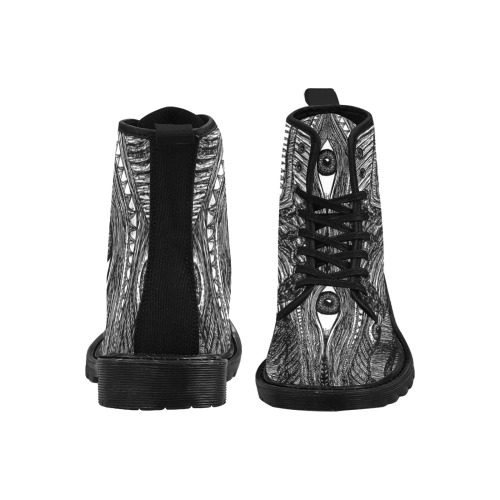 ElylabArt - The Observer Men custom Martin boots (Black) Martin Boots for Men (Black) (Model 1203H)