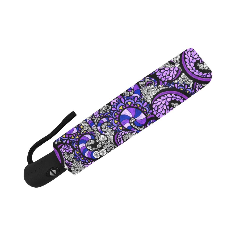 Purple Pulse Anti-UV Auto-Foldable Umbrella (U09)