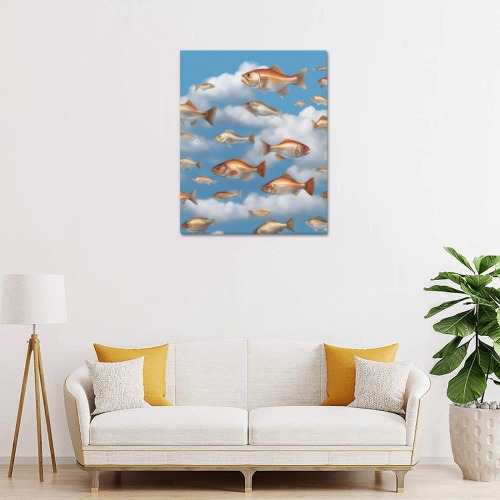 Raining Fish Upgraded Canvas Print 16"x20"