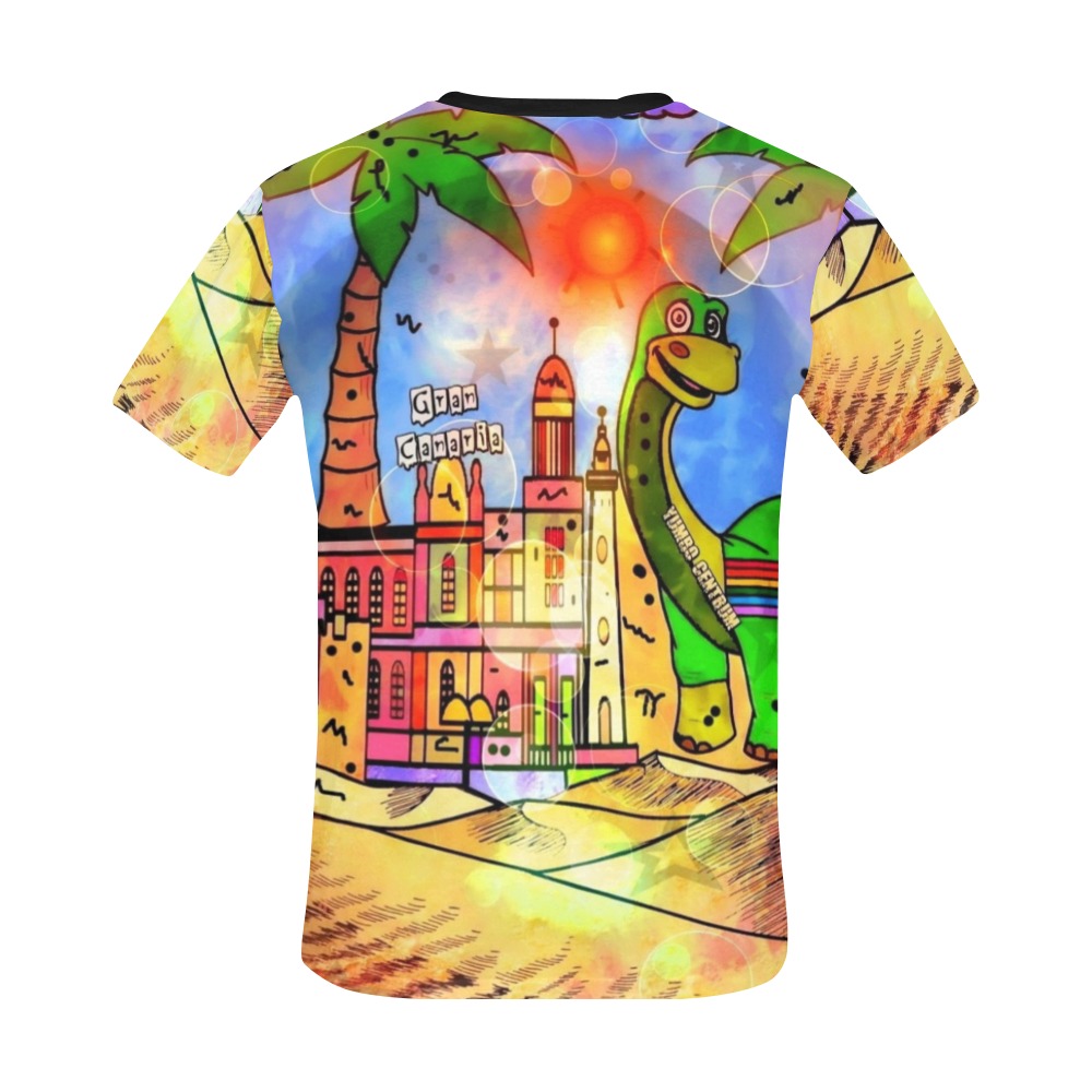 Spain Cran Canaria Pop Art by Nico Bielow All Over Print T-Shirt for Men (USA Size) (Model T40)