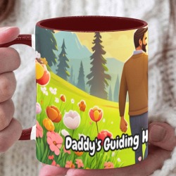 Daddy's Guiding Hand, My Safe Haven Mug Custom Inner Color Mug (11oz)