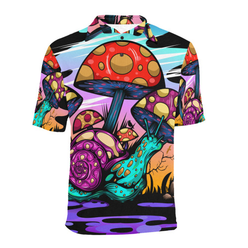 World Of Color Men's All Over Print Polo Shirt (Model T55)