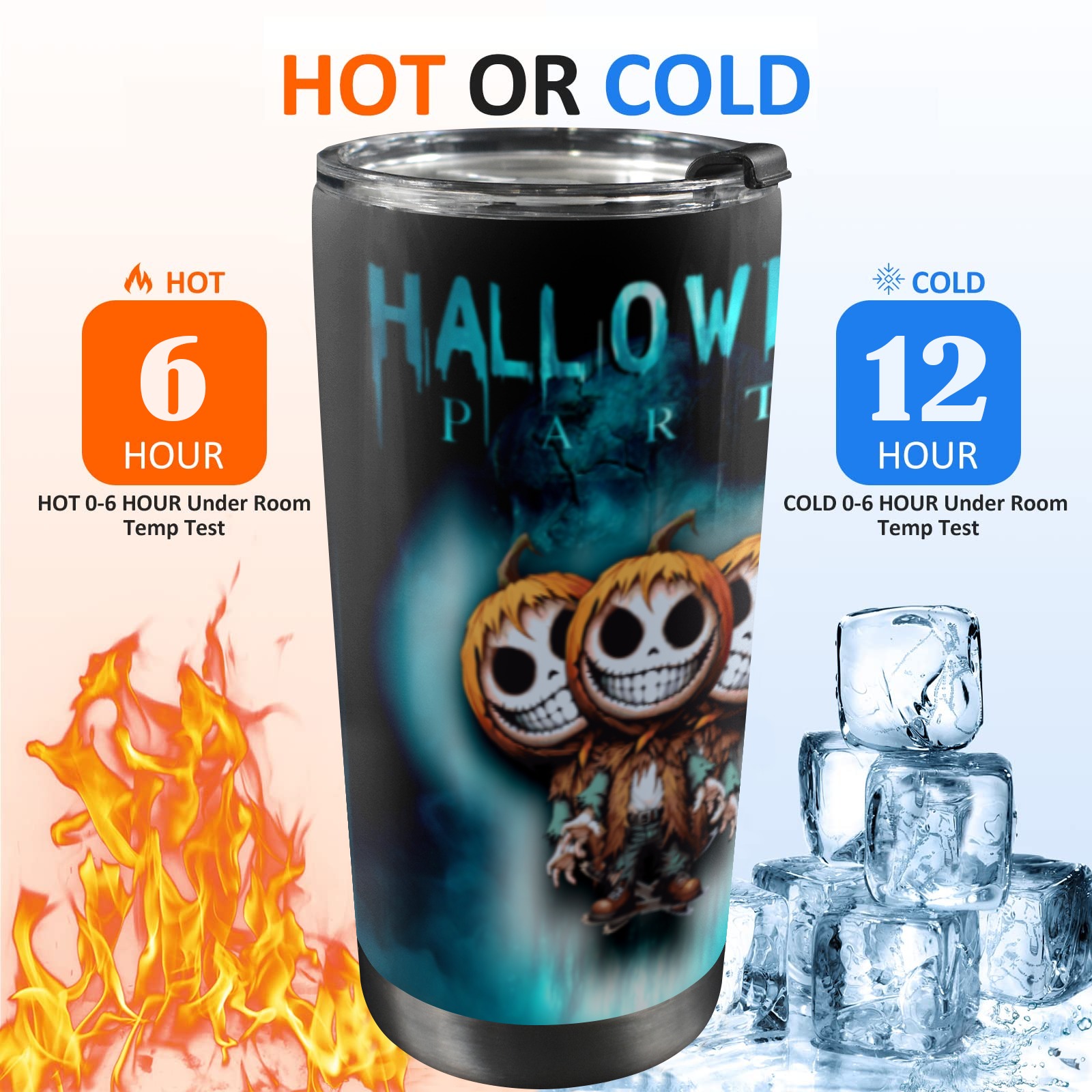 Happy Hello Ween 20oz Mobile Tumbler with Lid (Black Lock)