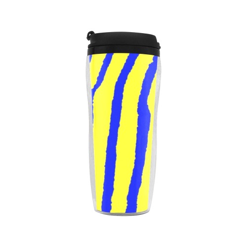 Zebra Print (Yellow & Blue) Reusable Coffee Cup (11.8oz)