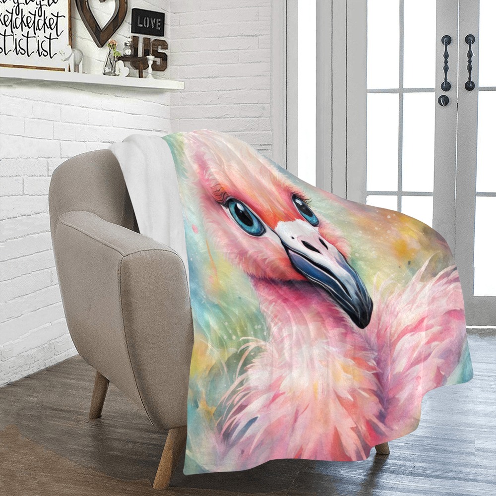Rainbow Birds Flamingo 3 Ultra-Soft Micro Fleece Blanket 50"x60"