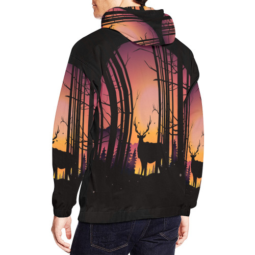 Elks Journey All Over Print Hoodie for Men (USA Size) (Model H13)