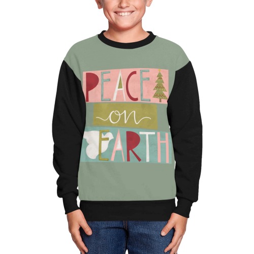 Peace on Earth Crewneck Kids' All Over Print Sweatshirt (Model H37)
