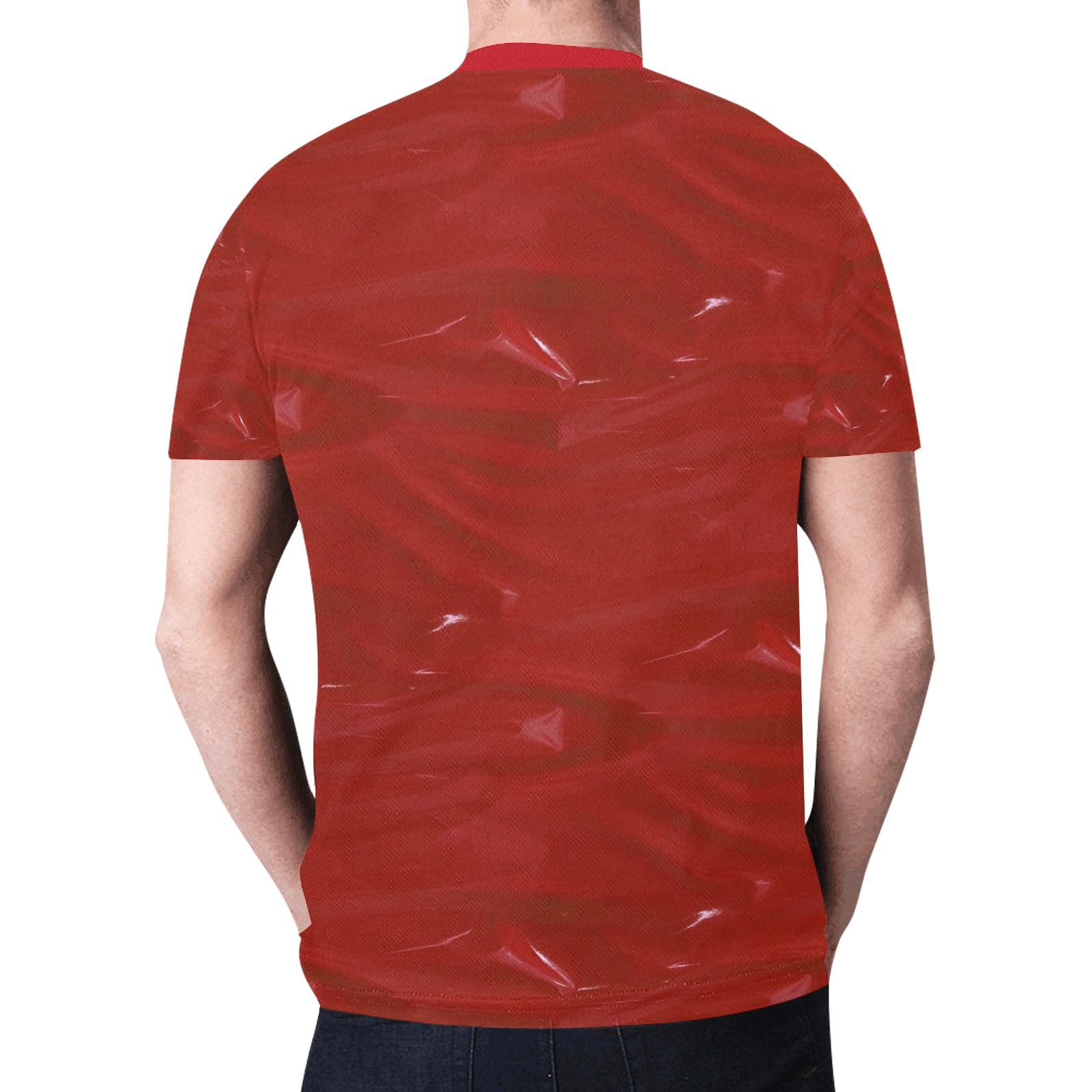 Red Wet Look by Nico Bielow New All Over Print T-shirt for Men (Model T45)