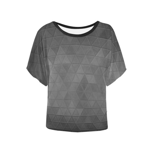 mosaic triangle 15 Women's Batwing-Sleeved Blouse T shirt (Model T44)