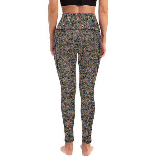Kokopelli Cosmos Women's All Over Print Leggings with Pockets (Model L56)