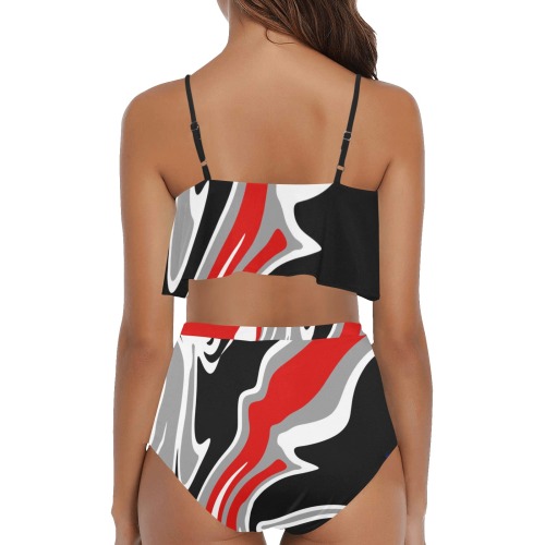 againstthetide High Waisted Ruffle Bikini Set (Model S13)