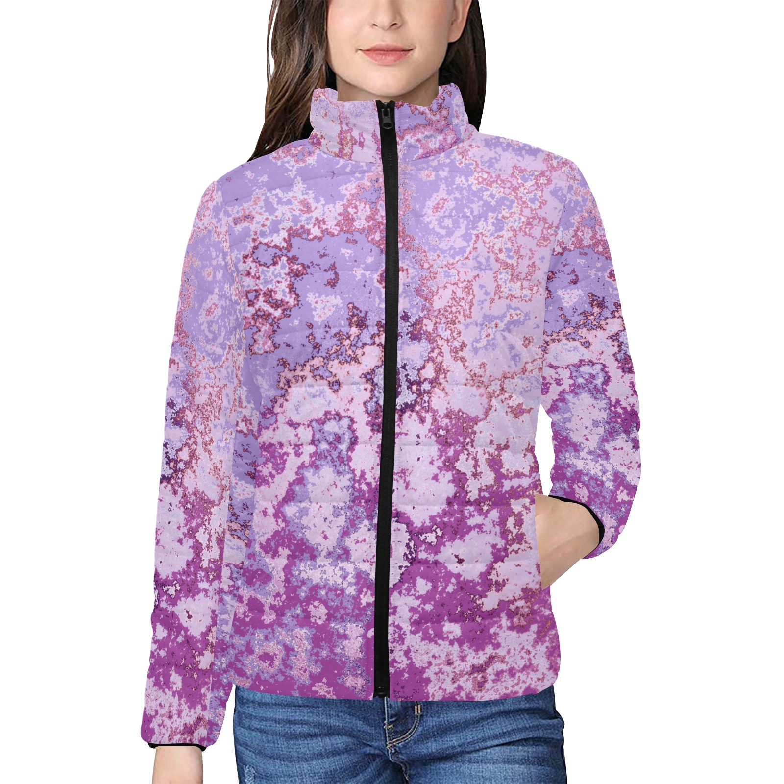 Padded jacket #6 Women's Stand Collar Padded Jacket (Model H41)