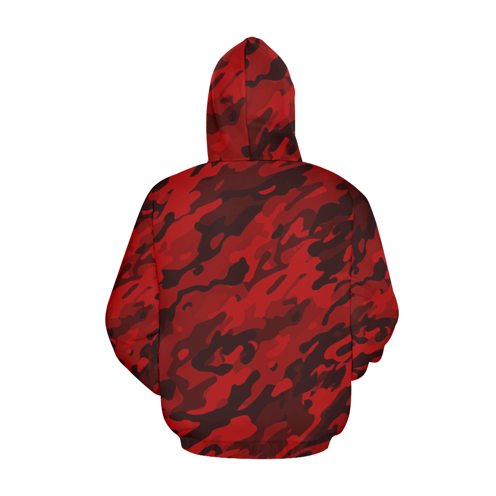 Modern Bloody Moon Fashion Camo All Over Print Hoodie for Women (USA Size) (Model H13)
