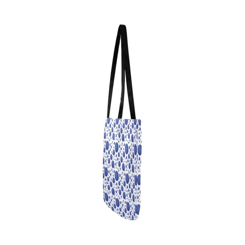 Abstract blue bubbles pattern Reusable Shopping Bag Model 1660 (Two sides)
