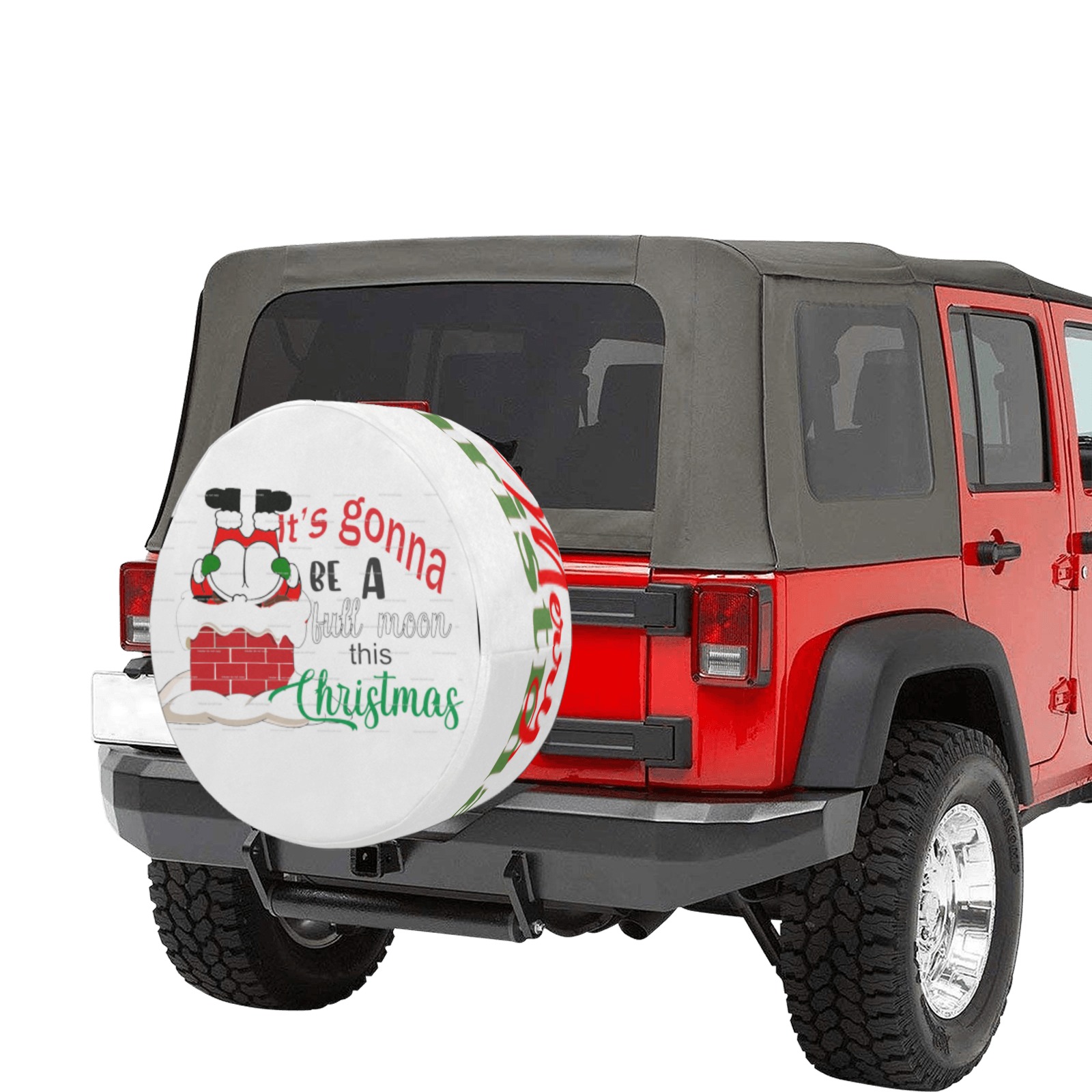 full moon christmas34 34 Inch Spare Tire Cover
