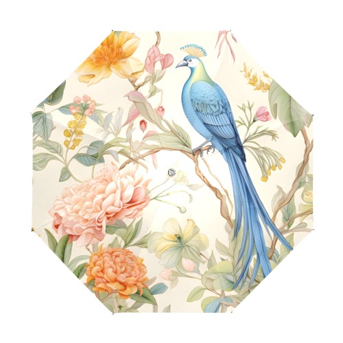 Chinoiserie Blue Bird w/ Orange Floral