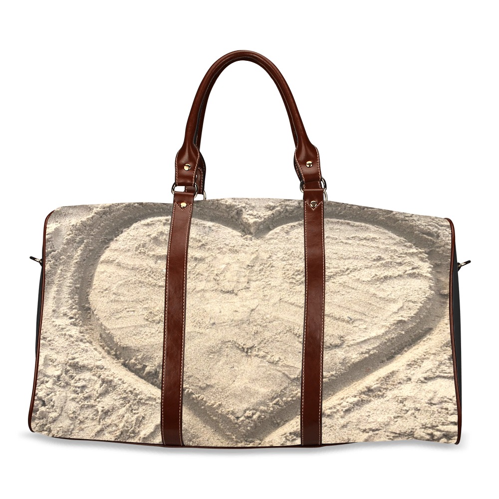 Love in the Sand Collection Waterproof Travel Bag/Small (Model 1639)