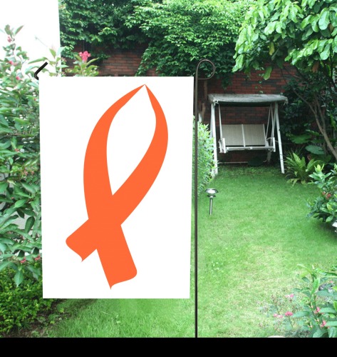Awareness Ribbon (Orange) Garden Flag 28''x40'' （Without Flagpole）
