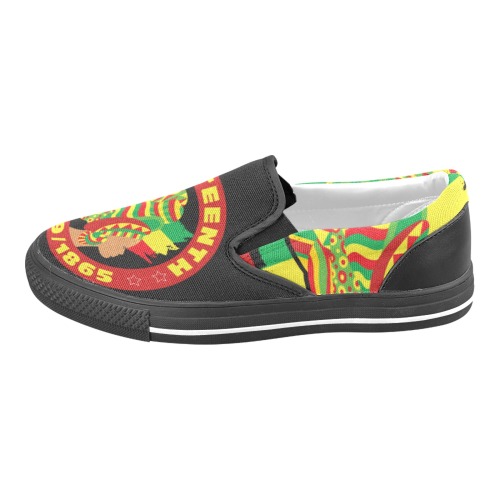 Juneteenth Afro kids kid shoe Slip-on Canvas Shoes for Kid (Model 019)