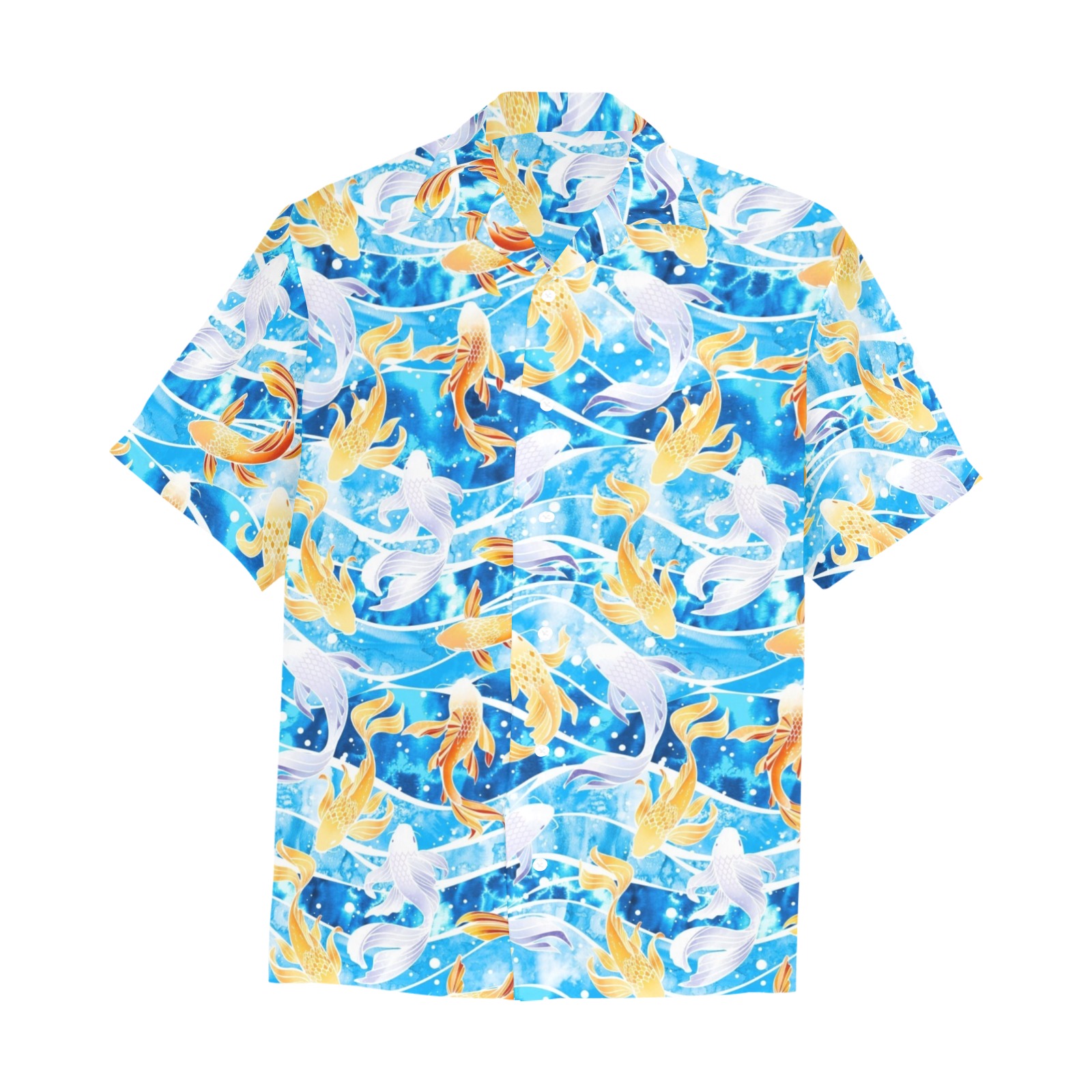 KOI FISH 001 Hawaiian Shirt with Chest Pocket (Model T58)