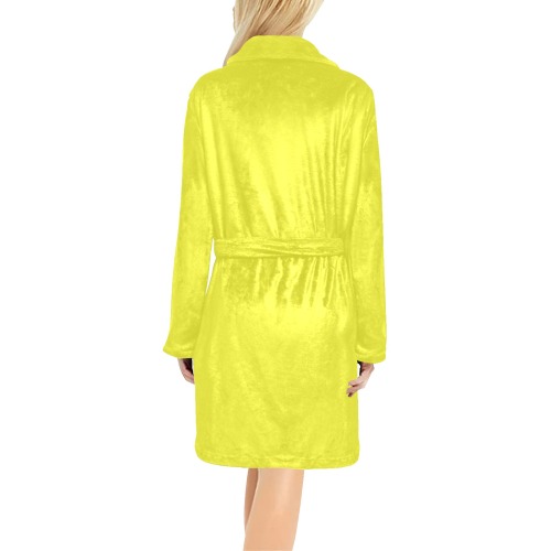 color maximum yellow Women's All Over Print Night Robe