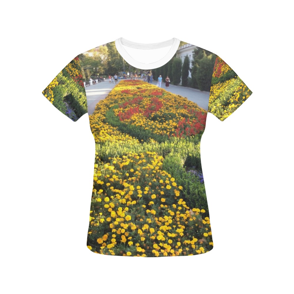 Sevastopol Park Crimea All Over Print T-Shirt for Women (USA Size) (Model T40)