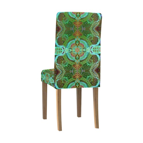 floralie-green hello Removable Dining Chair Cover