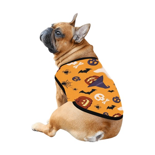 Halloween Ghosts, Pumpkins and Spiders All Over Print Pet Tank Top