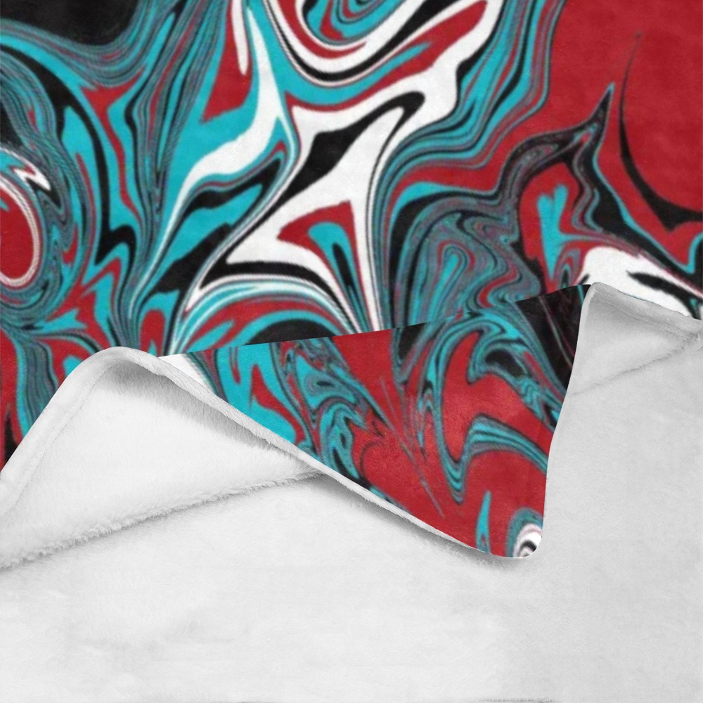 Dark Wave of Colors Ultra-Soft Micro Fleece Blanket 40"x50"