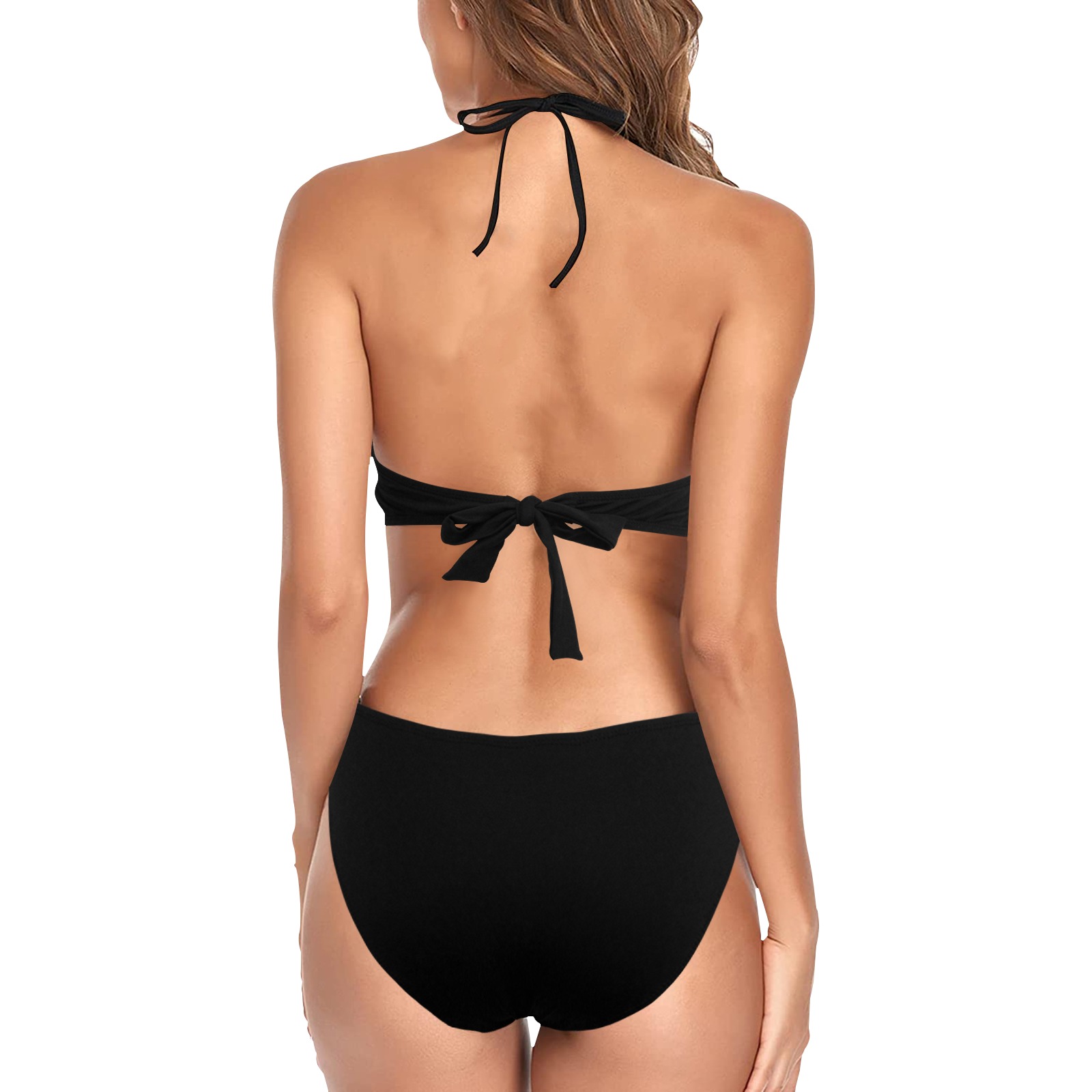 Black fringed swimsuit Women's Fringe Swimsuit (Model S32)