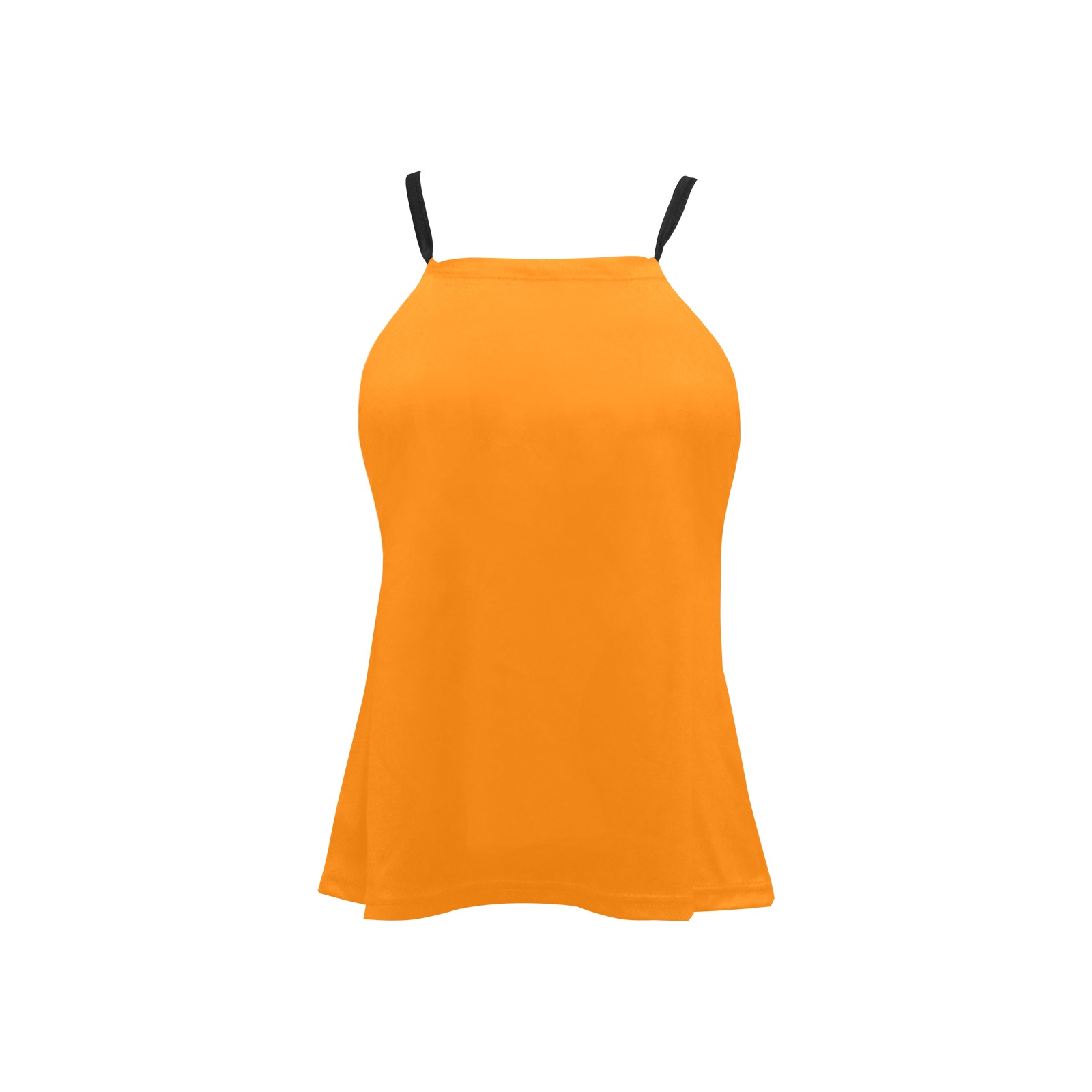color UT orange Loose Fit Halter Neck Top (Model T68)