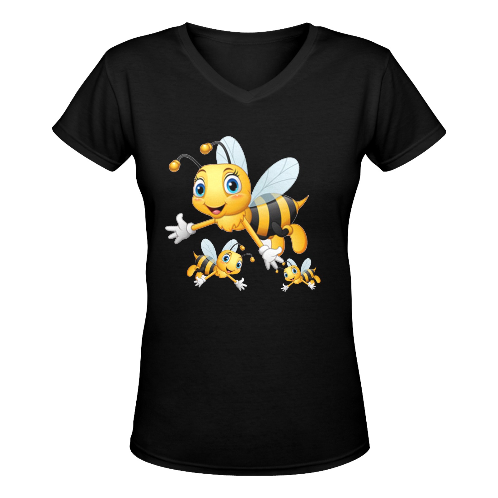 Bee Tees Women's Deep V-neck T-shirt (Model T19)