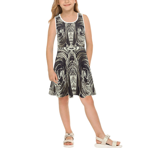 dfere1 Girls' Sleeveless Sundress (Model D56)