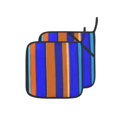 Abstract Blue And Orange 930 Pot Holder (2pcs)