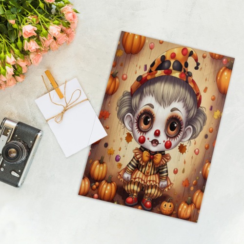 Halloween Clown 2 Wood Print 8"x12"