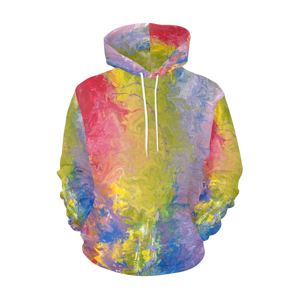 Rainbows All Around You All Over Print Hoodie for Women (USA Size) (Model H13)