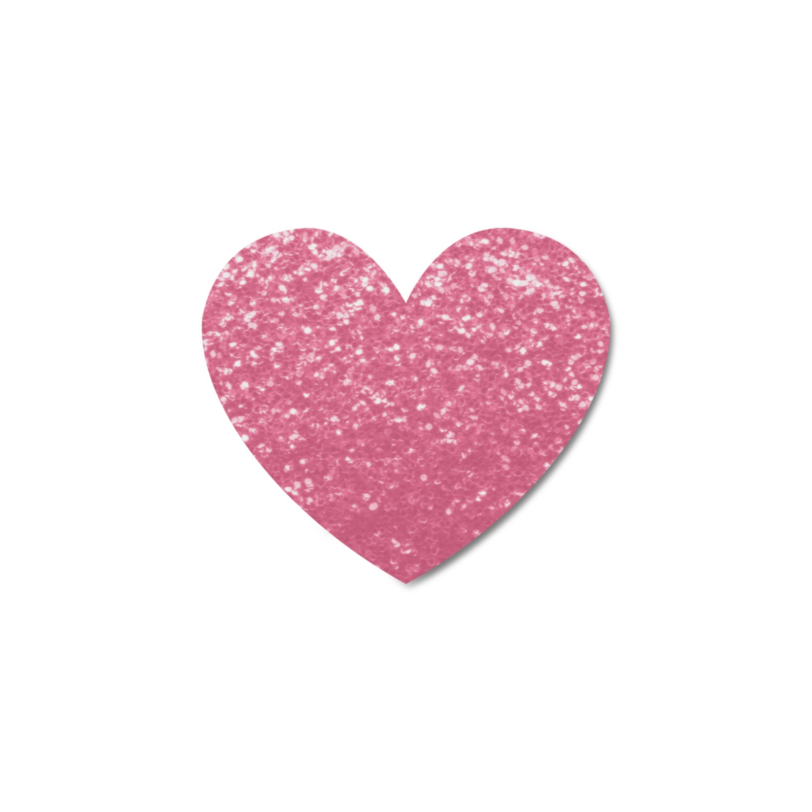 Magenta light pink red faux sparkles glitter Heart-Shaped Fridge Magnet