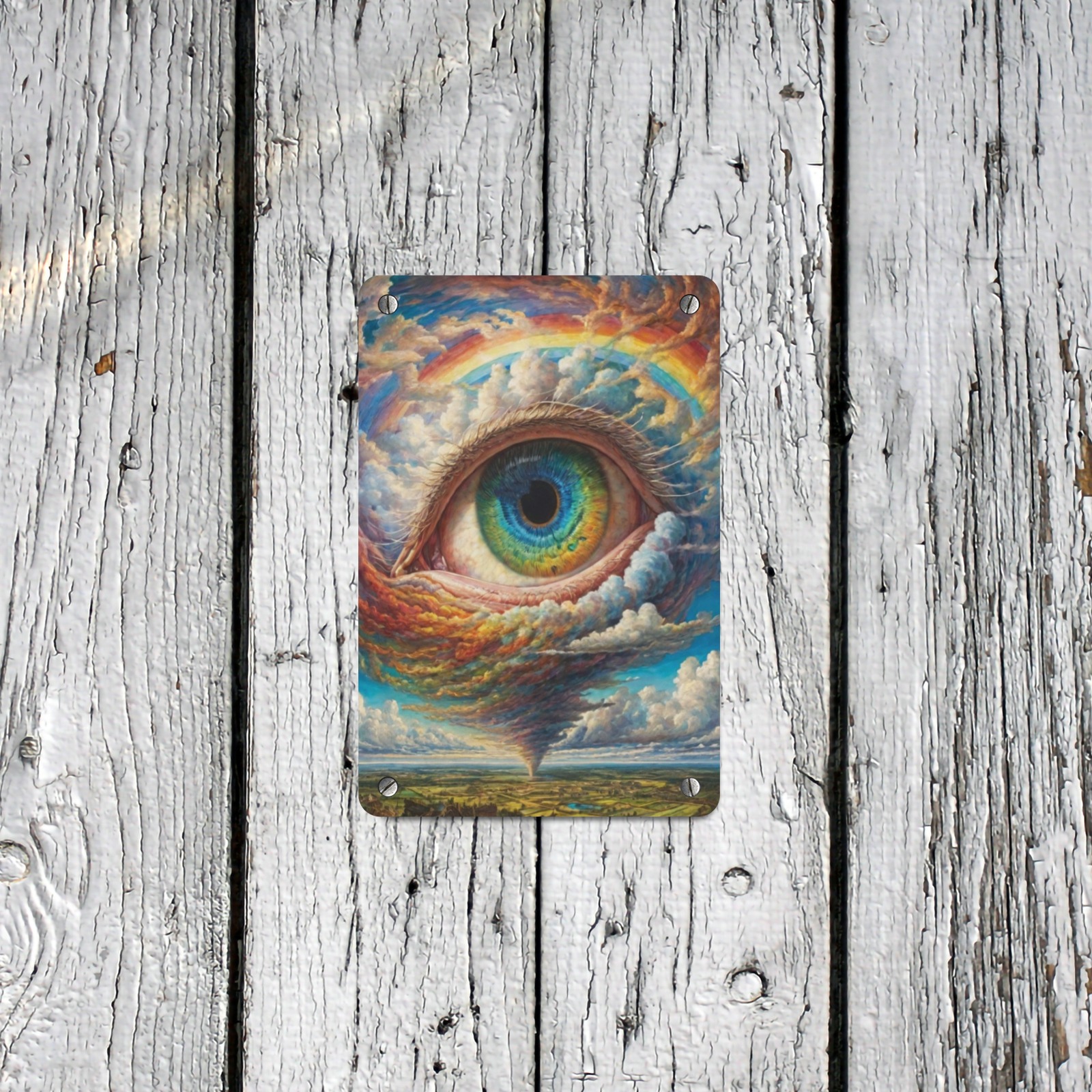 Eye Of The Storm Metal Sign 8"x12"