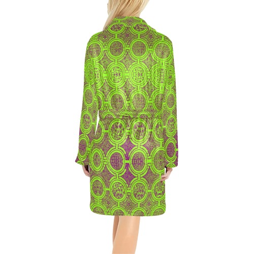 AFRICAN PRINT PATTERN 2 Women's All Over Print Night Robe