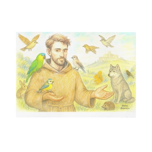 Saint Francis and the sermon to the birds and animals