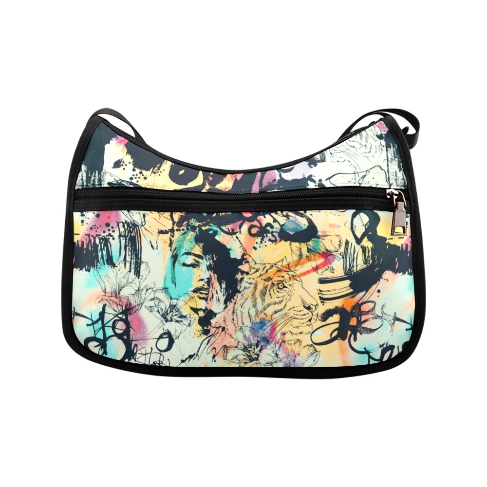 Graffiti-colorful Crossbody Bags (Model 1616)