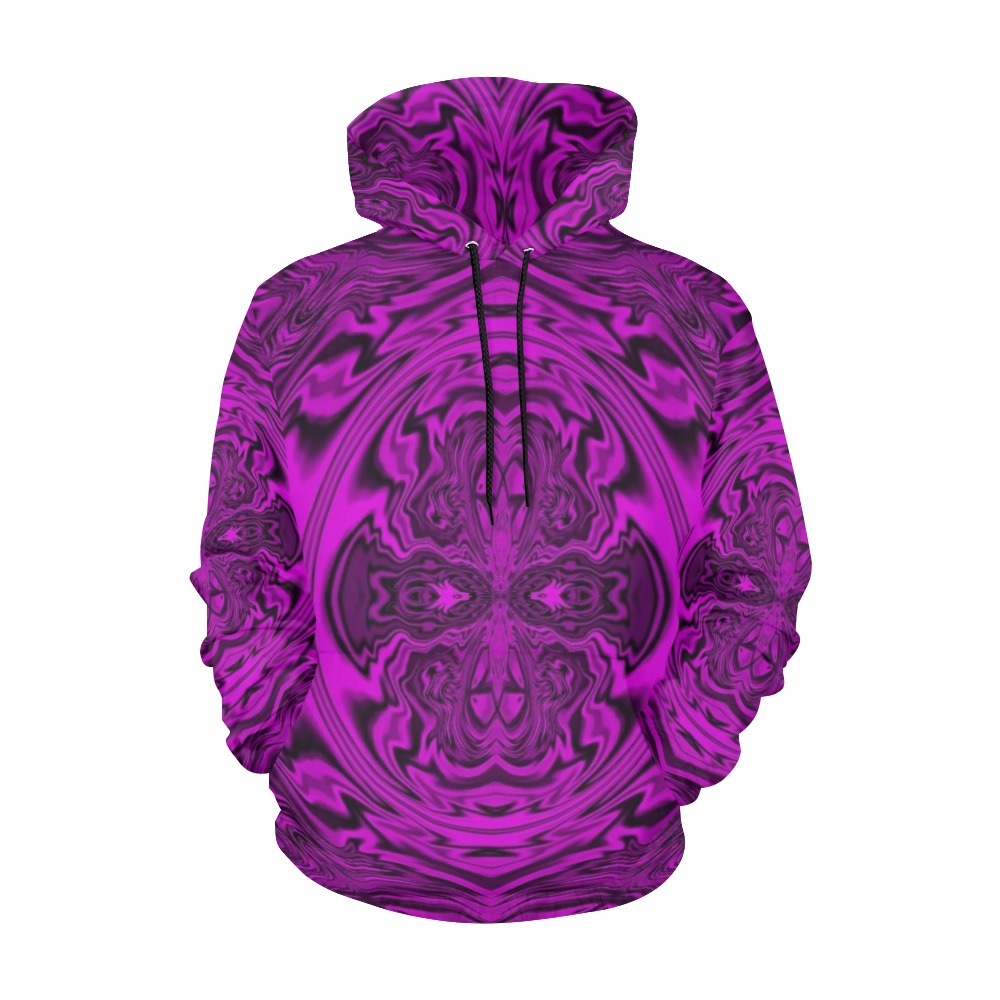 Fractoberry Seamless Fractal Pattern 0009308 All Over Print Hoodie for Women (USA Size) (Model H13)